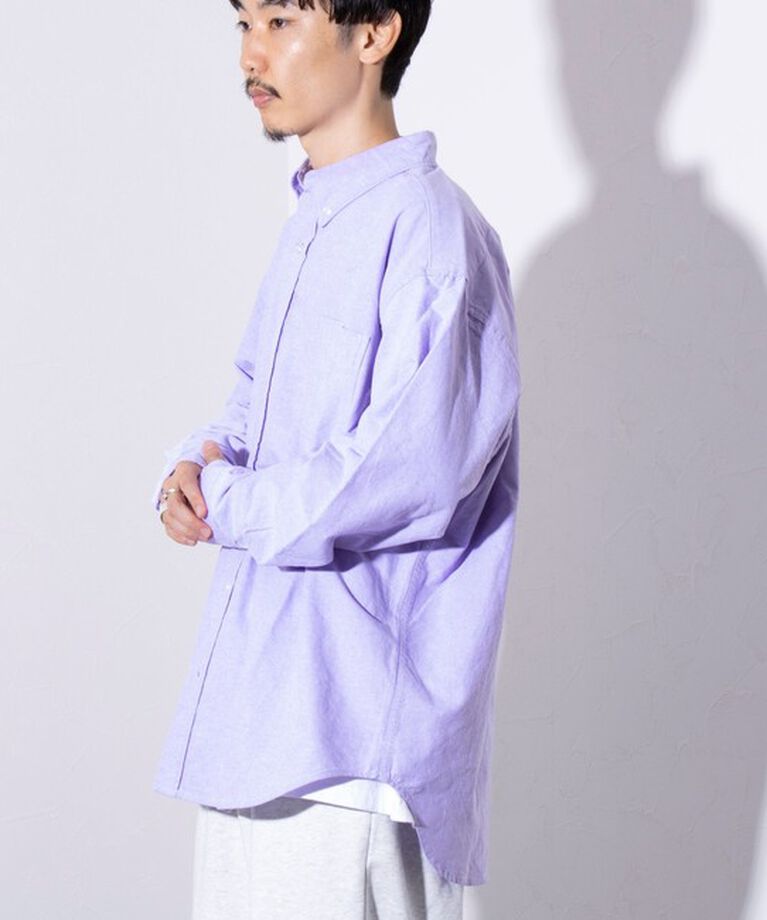 GLOSTER「【GEVACO/ゲバコ】オーバーサイズ ボタンダウンシャツ ワンポイントロゴ (無地/ストライプ) 」|シャツ・ブラウス|