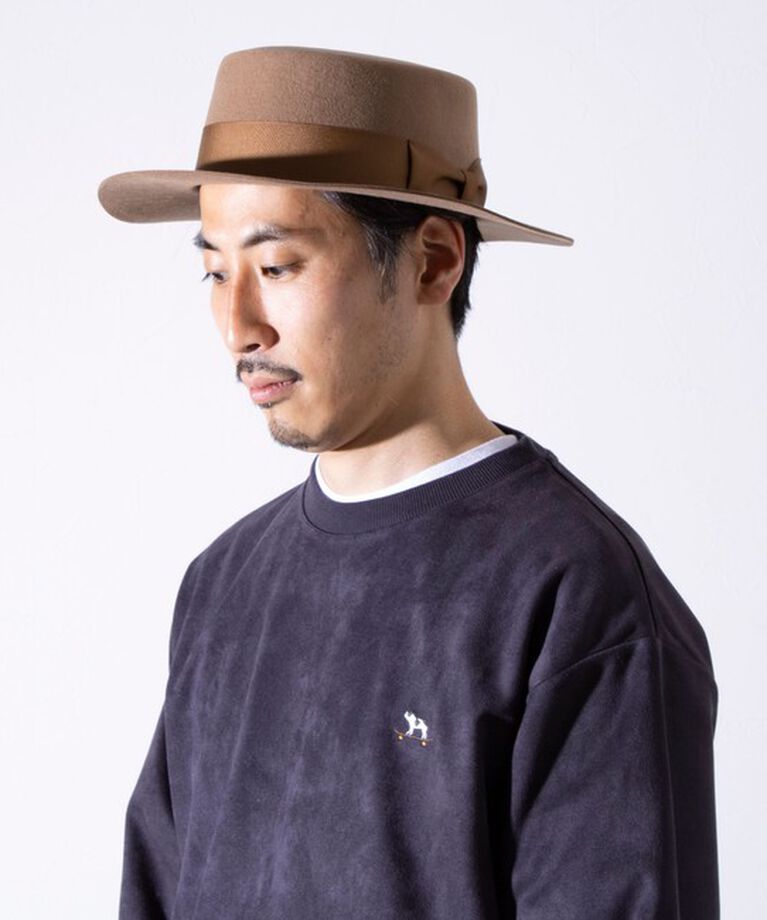 GLOSTER「【GLOSTER/グロスター】WOOL BOATER HAT/ウールボーターハット」|ハット|ベージュ