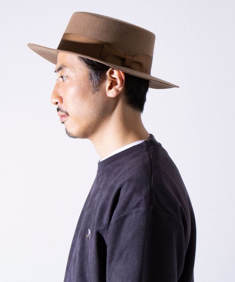 GLOSTER「【GLOSTER/グロスター】WOOL BOATER HAT/ウールボーターハット」|ハット|