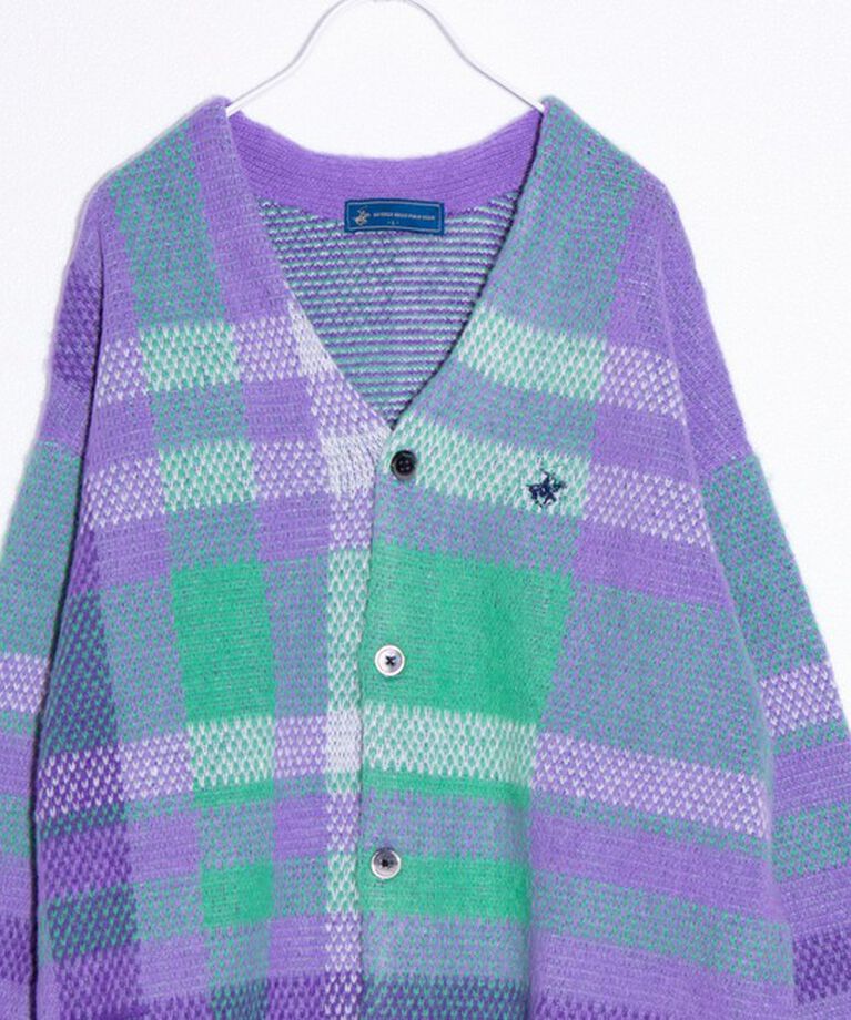 GLOSTER「【BEVERLY HILLS POLO CLUB】モヘヤライクカーディガン ワンポイント刺繍」|カーディガン|