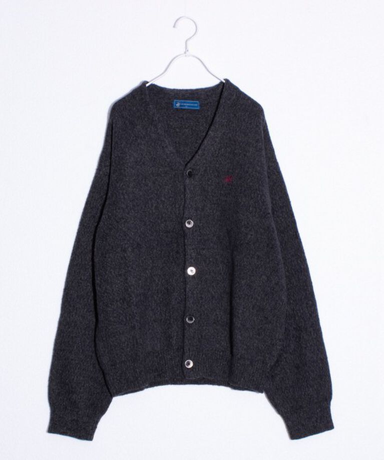 GLOSTER「【BEVERLY HILLS POLO CLUB】モヘヤライクカーディガン ワンポイント刺繍」|カーディガン|ブラック