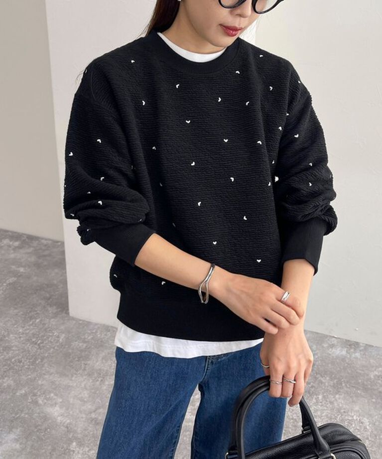 fredy emue「ハート刺繍スウェットプルオーバー」|スウェット・ジャージ|