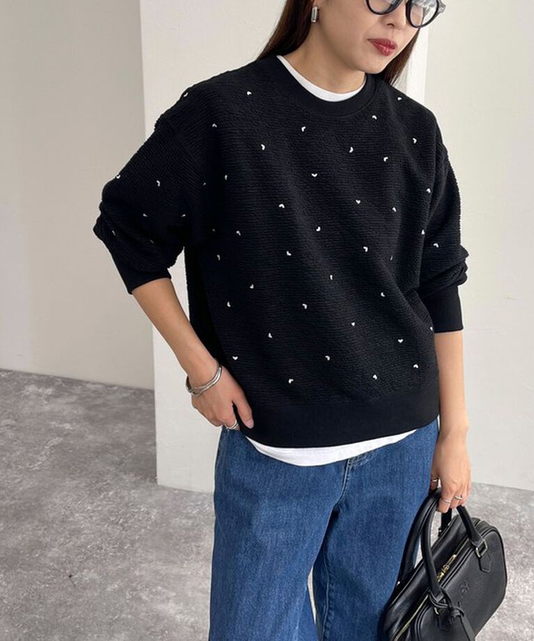 fredy emue「ハート刺繍スウェットプルオーバー」|スウェット・ジャージ|