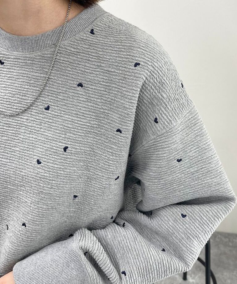 fredy emue「ハート刺繍スウェットプルオーバー」|スウェット・ジャージ|
