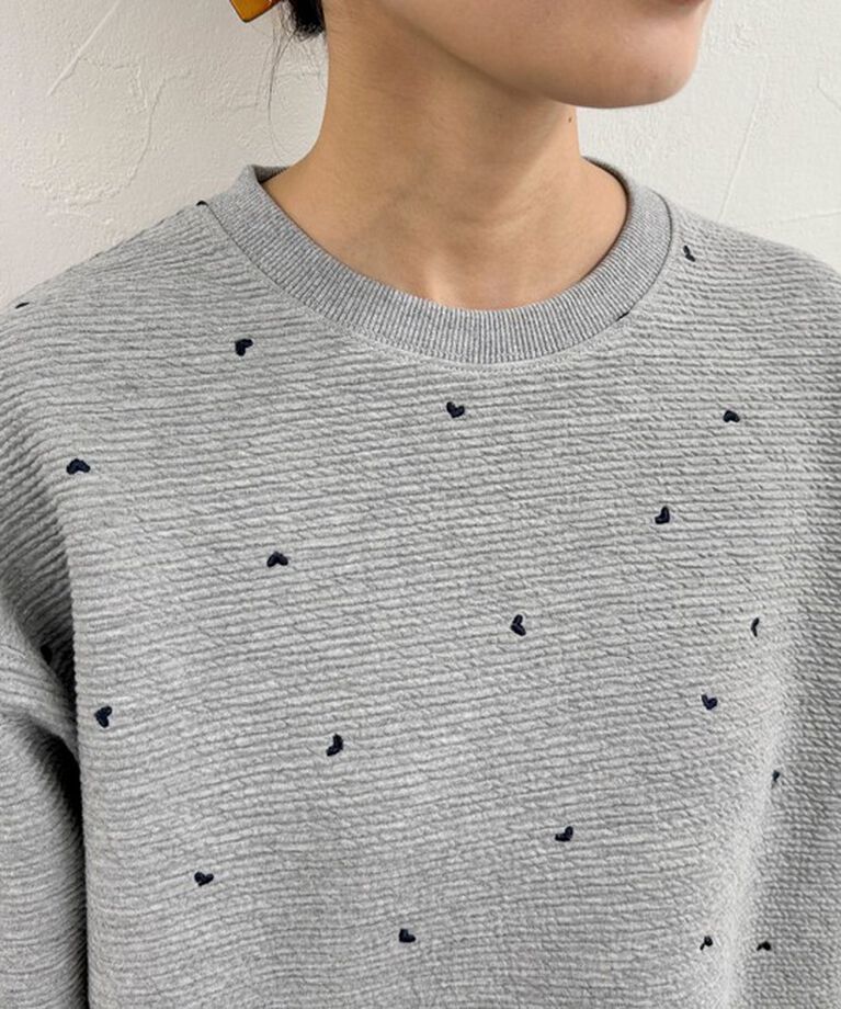 fredy emue「ハート刺繍スウェットプルオーバー」|スウェット・ジャージ|