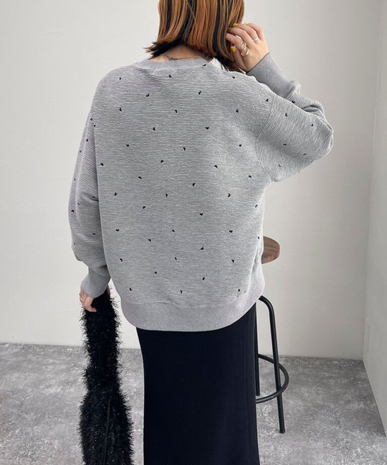 fredy emue「ハート刺繍スウェットプルオーバー」|スウェット・ジャージ|