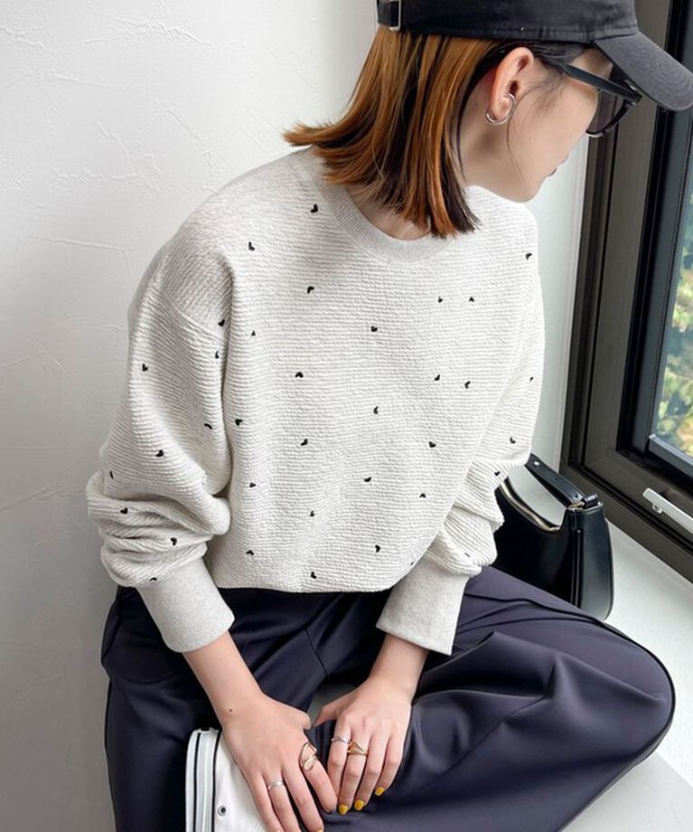 fredy emue「ハート刺繍スウェットプルオーバー」|スウェット・ジャージ|