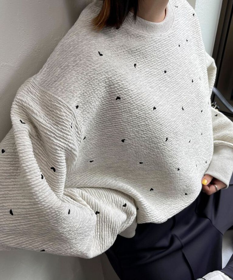 fredy emue「ハート刺繍スウェットプルオーバー」|スウェット・ジャージ|
