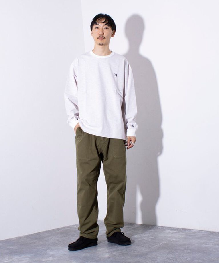 GLOSTER「【GLOSTER/グロスター】BOY BACK FANCY 長袖Tシャツ ワンポイント刺繍」|Tシャツ・カットソー|