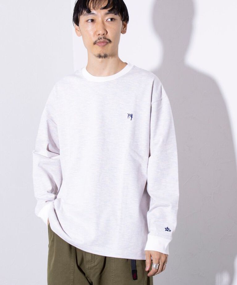 GLOSTER「【GLOSTER/グロスター】BOY BACK FANCY 長袖Tシャツ ワンポイント刺繍」|Tシャツ・カットソー|