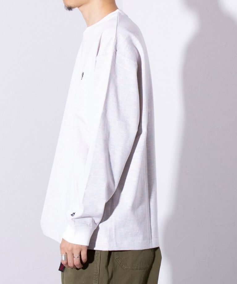 GLOSTER「【GLOSTER/グロスター】BOY BACK FANCY 長袖Tシャツ ワンポイント刺繍」|Tシャツ・カットソー|