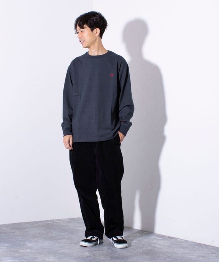 GLOSTER「【GLOSTER/グロスター】BOY BACK FANCY 長袖Tシャツ ワンポイント刺繍」|Tシャツ・カットソー|