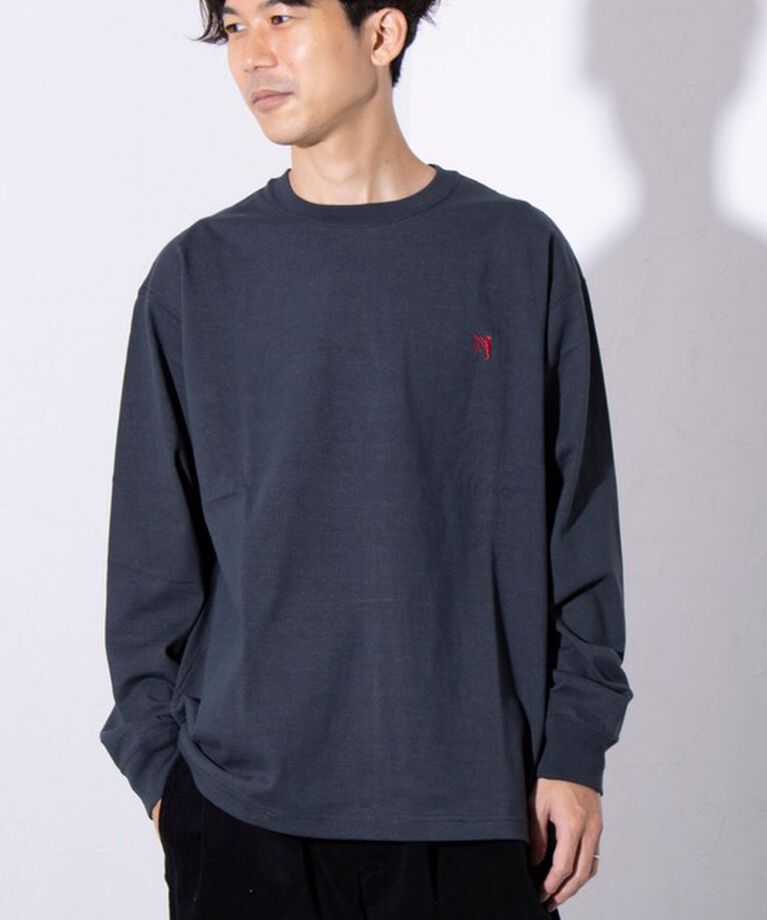 GLOSTER「【GLOSTER/グロスター】BOY BACK FANCY 長袖Tシャツ ワンポイント刺繍」|Tシャツ・カットソー|