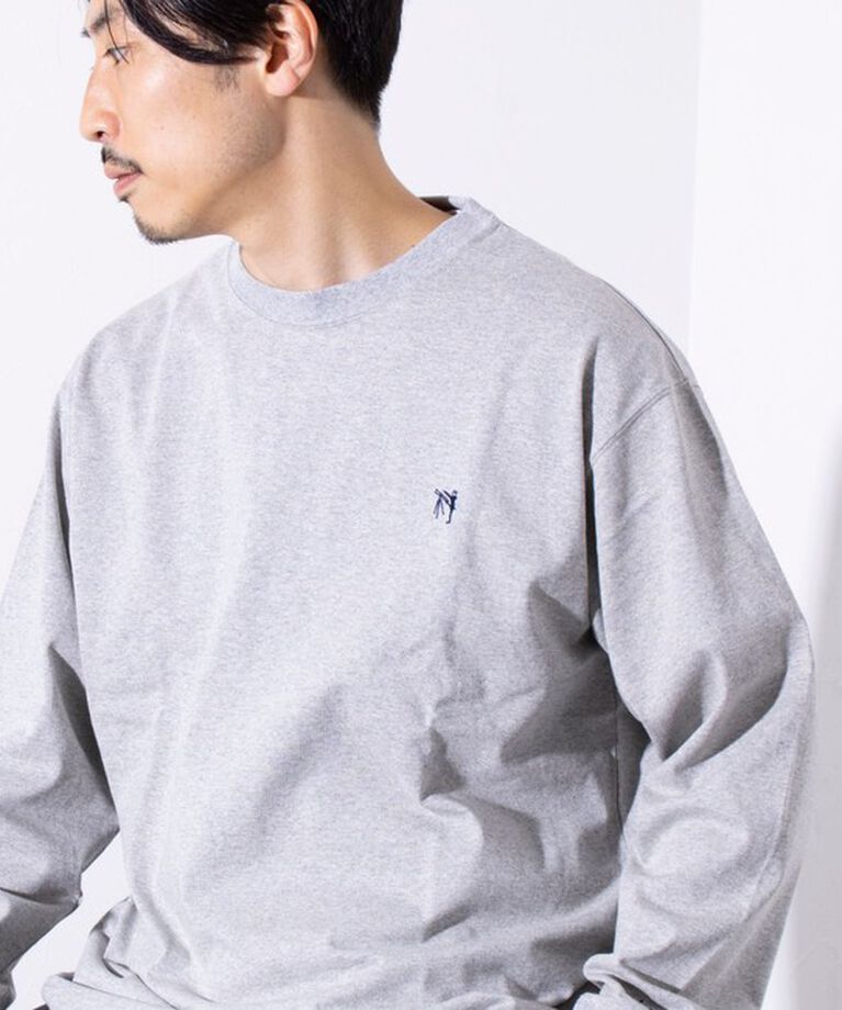 GLOSTER「【GLOSTER/グロスター】BOY BACK FANCY 長袖Tシャツ ワンポイント刺繍」|Tシャツ・カットソー|