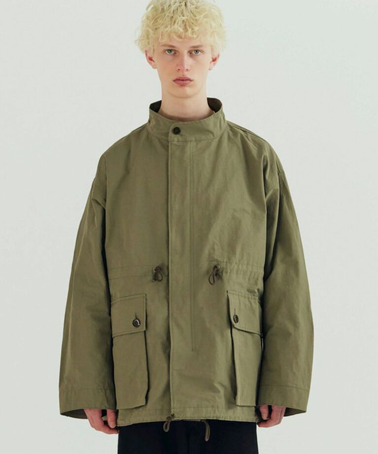GLOSTER「【ARMY TWILL/アーミーツイル】military HALF COAT ミリタリーコート」|その他|カーキ
