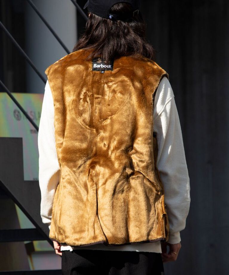 GLOSTER「【BARBOUR/バブアー】フロントジップ ファー ライナー ベスト」|ダウンベスト・ベスト|