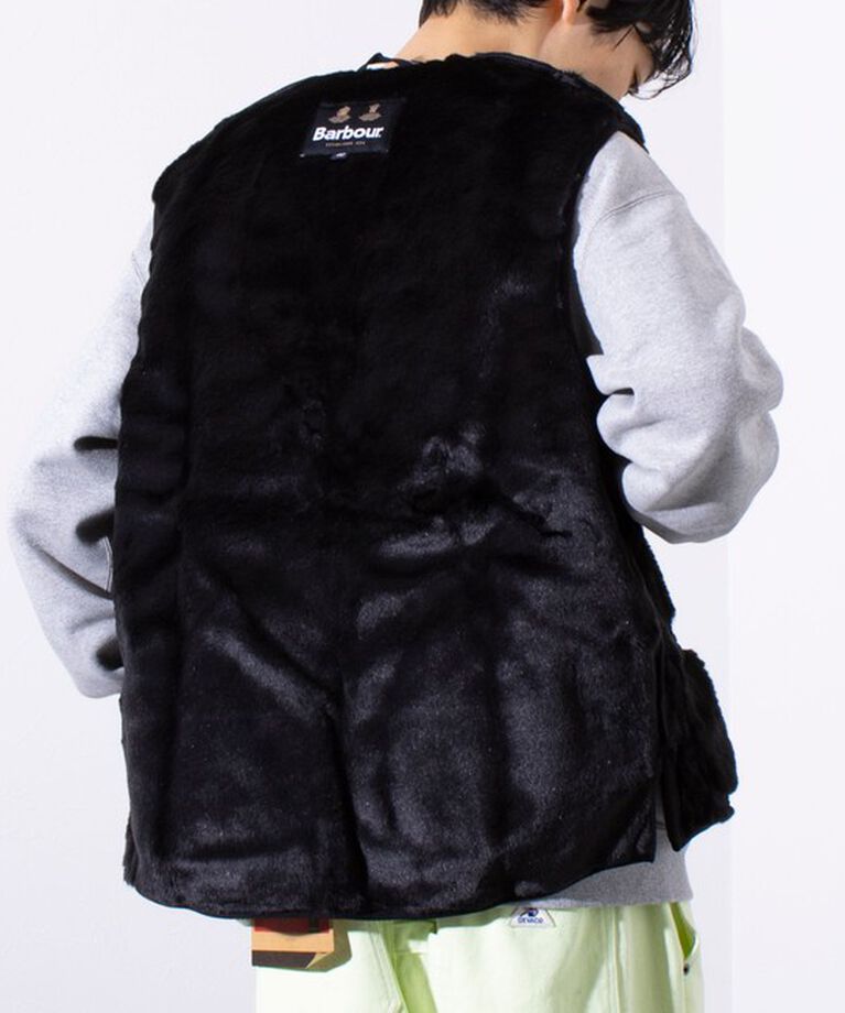 GLOSTER「【BARBOUR/バブアー】フロントジップ ファー ライナー ベスト」|ダウンベスト・ベスト|