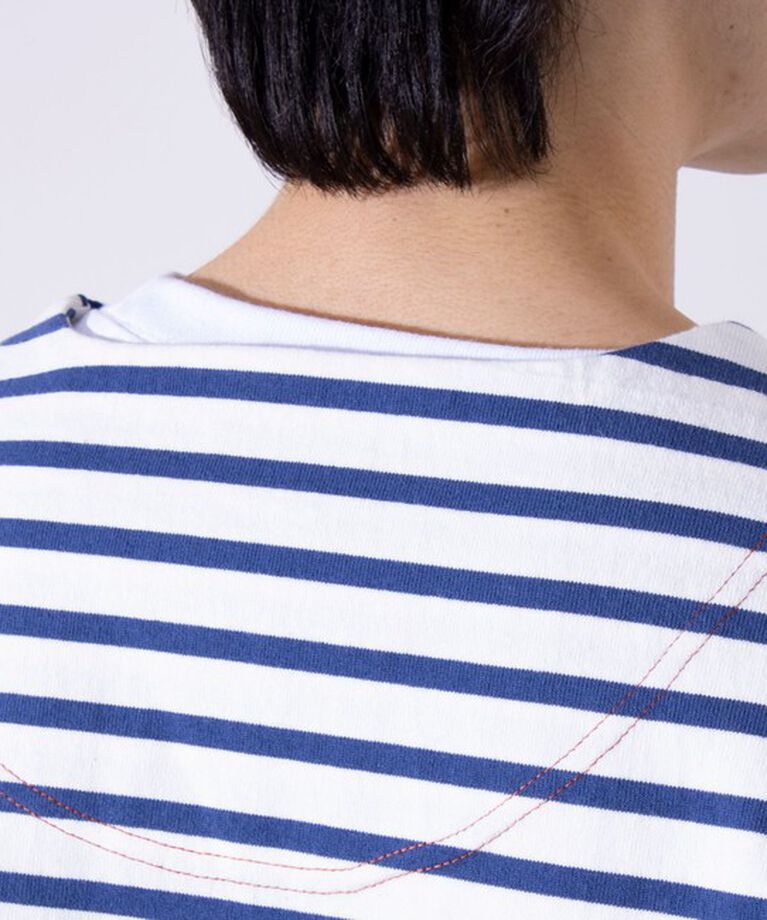 GLOSTER「【GLOSTER/グロスター】バスクボーダー  エルボーパッチ ボーダーロンT」|Tシャツ・カットソー|