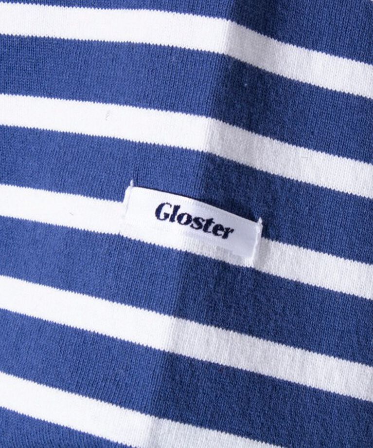 GLOSTER「【GLOSTER/グロスター】バスクボーダー  エルボーパッチ ボーダーロンT」|Tシャツ・カットソー|