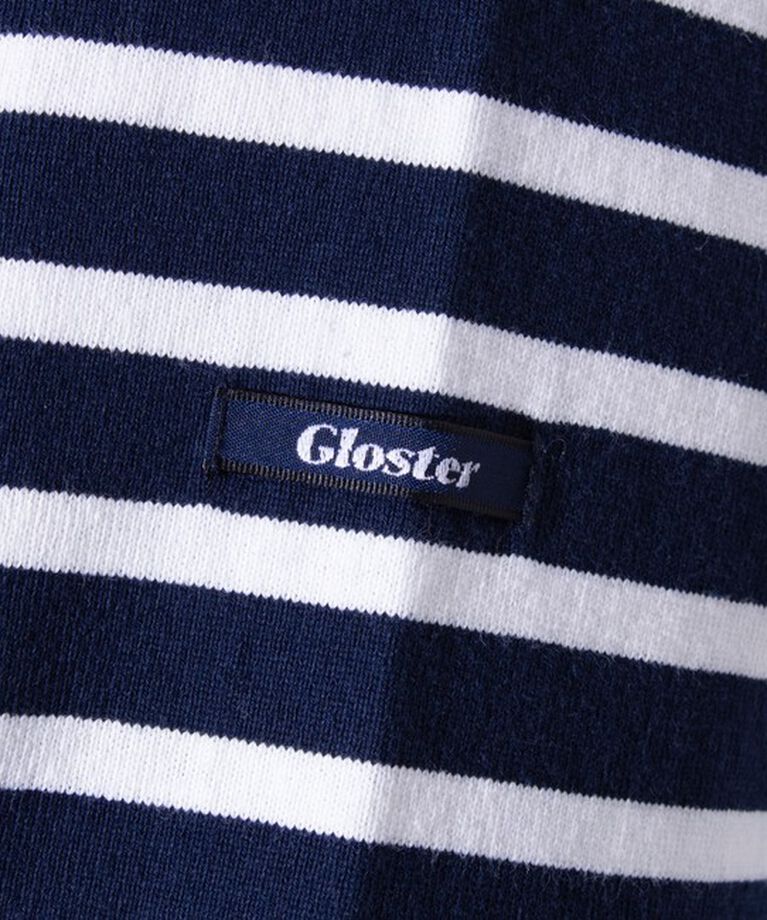 GLOSTER「【GLOSTER/グロスター】バスクボーダー  エルボーパッチ ボーダーロンT」|Tシャツ・カットソー|