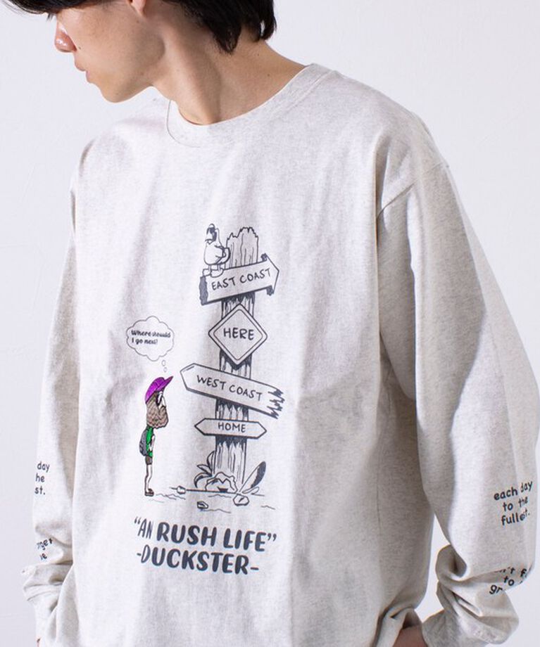 FREDY MAC「【Duckster/ダックスター】吸水速乾天竺 AN RUSH LIFE ロングスリーブTシャツ」|Tシャツ・カットソー|