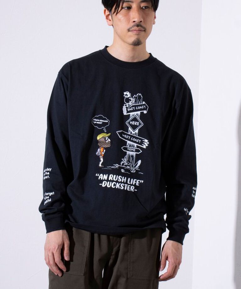 FREDY MAC「【Duckster/ダックスター】吸水速乾天竺 AN RUSH LIFE ロングスリーブTシャツ」|Tシャツ・カットソー|