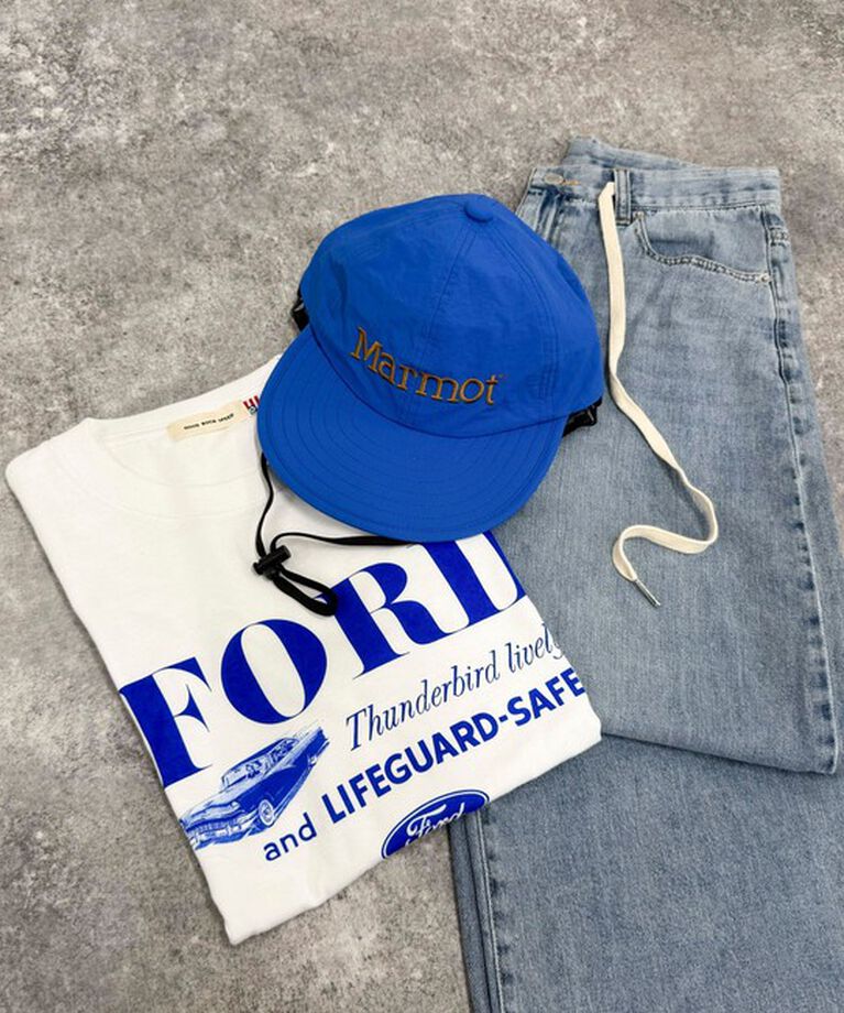 fredy emue「【Marmot/マーモット】ロングブリムロゴキャップ」|キャップ・キャスケット|