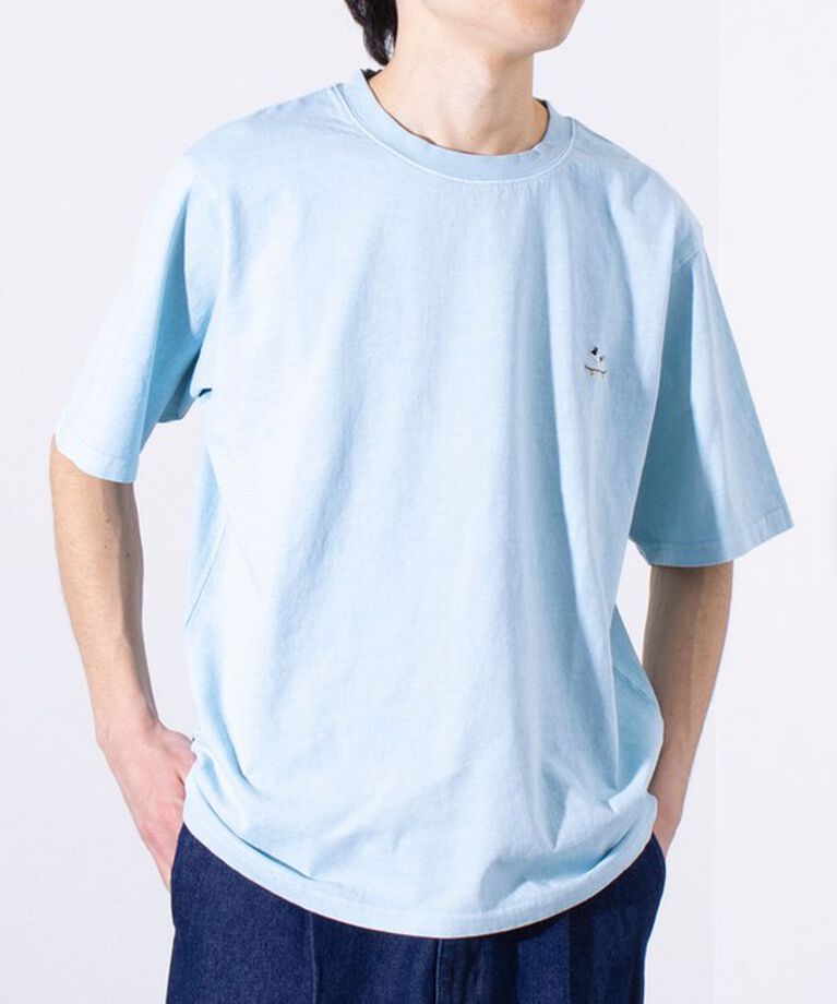 GLOSTER「【GLOSTER/グロスター】16天竺 フレンチブルドッグ刺繍 ショートスリーブTシャツ」|Tシャツ・カットソー|
