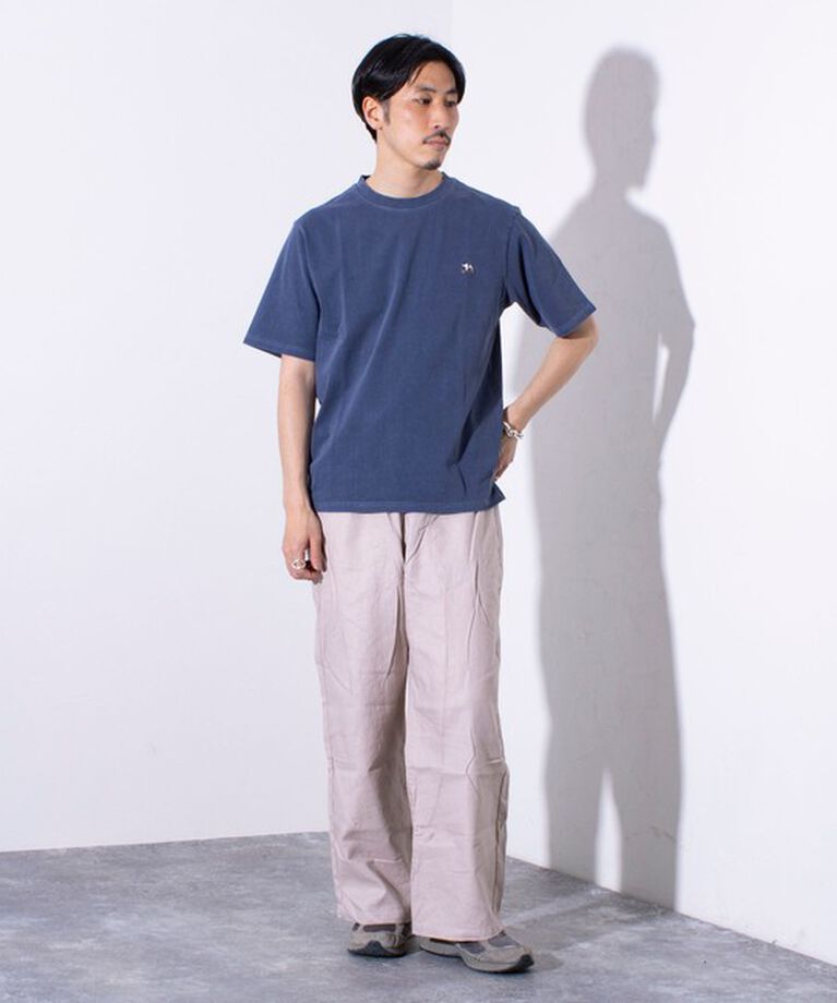 GLOSTER「【GLOSTER/グロスター】16天竺 フレンチブルドッグ刺繍 ショートスリーブTシャツ」|Tシャツ・カットソー|