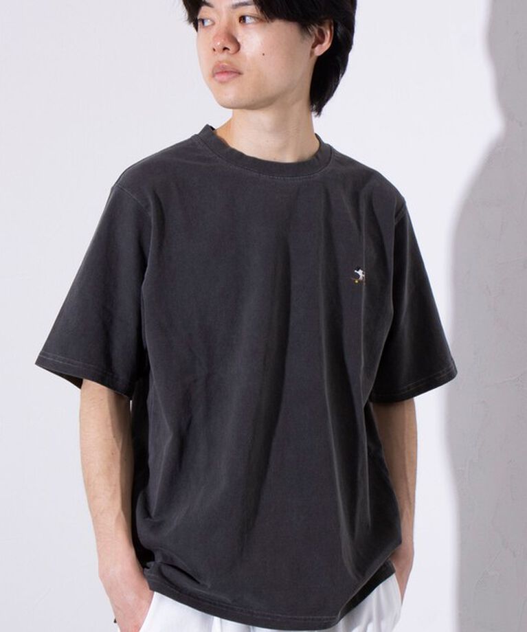 GLOSTER「【GLOSTER/グロスター】16天竺 フレンチブルドッグ刺繍 ショートスリーブTシャツ」|Tシャツ・カットソー|