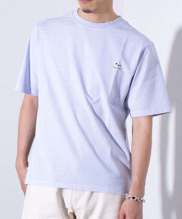 GLOSTER「【GLOSTER/グロスター】16天竺 フレンチブルドッグ刺繍 ショートスリーブTシャツ」|Tシャツ・カットソー|