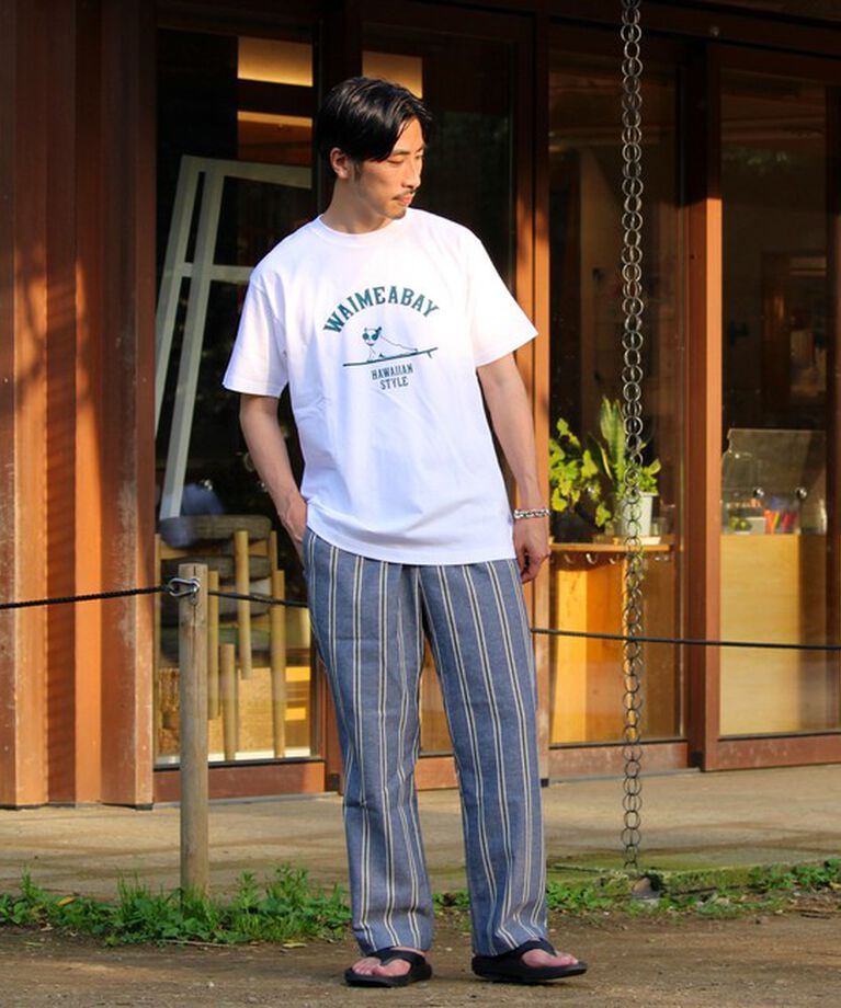 GLOSTER「【GLOSTER/グロスター】ハワイヌ ワイメアベイ クルーネック プリントTシャツ」|Tシャツ・カットソー|