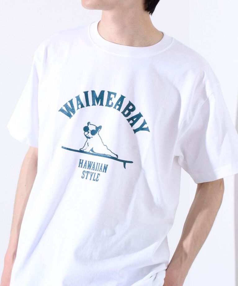 GLOSTER「【GLOSTER/グロスター】ハワイヌ ワイメアベイ クルーネック プリントTシャツ」|Tシャツ・カットソー|