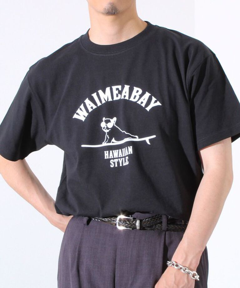 GLOSTER「【GLOSTER/グロスター】ハワイヌ ワイメアベイ クルーネック プリントTシャツ」|Tシャツ・カットソー|