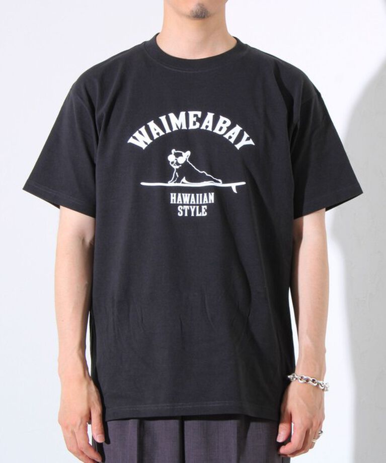 GLOSTER「【GLOSTER/グロスター】ハワイヌ ワイメアベイ クルーネック プリントTシャツ」|Tシャツ・カットソー|