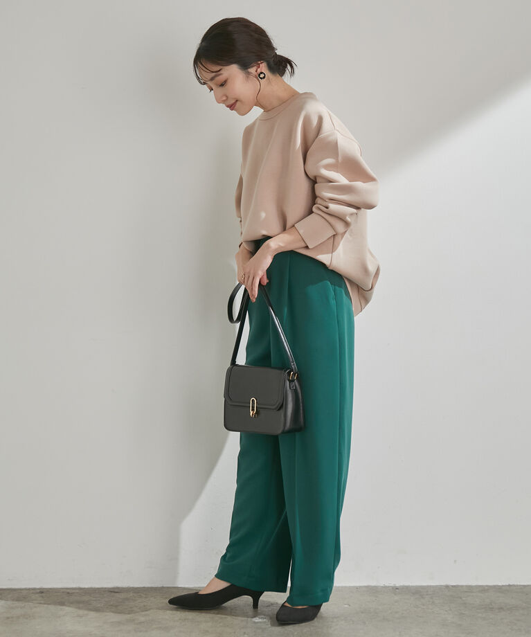 VIS「【モイストスフレタッチ】アルガンオイルでしっとり。バックフルジッププルオーバー」|スウェット・ジャージ|