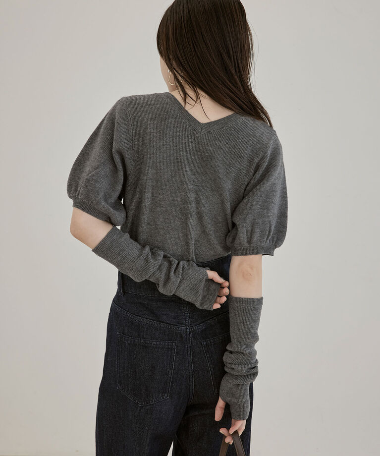 VIS「【前後2WAY】グローブ付きニットプルオーバー【sustainable】」|ニット・セーター|