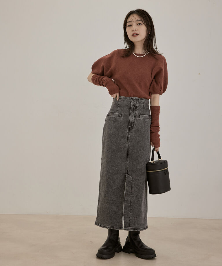 VIS「【前後2WAY】グローブ付きニットプルオーバー【sustainable】」|ニット・セーター|
