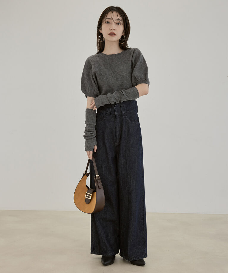 VIS「【前後2WAY】グローブ付きニットプルオーバー【sustainable】」|ニット・セーター|