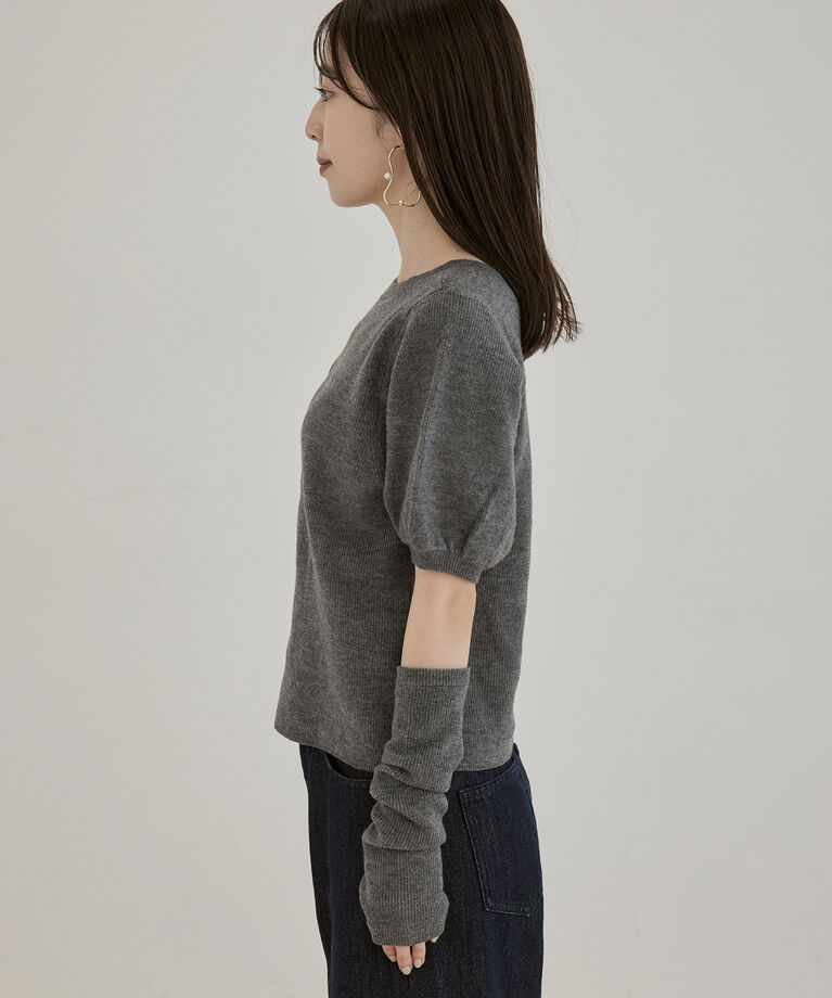 VIS「【前後2WAY】グローブ付きニットプルオーバー【sustainable】」|ニット・セーター|