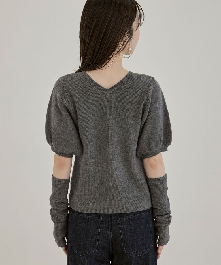 VIS「【前後2WAY】グローブ付きニットプルオーバー【sustainable】」|ニット・セーター|