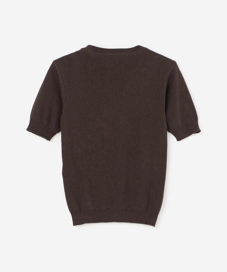 Morris & Sons「MORRIS & SONS | コットン 半袖ニットTシャツ WOMEN」|ニット・セーター|