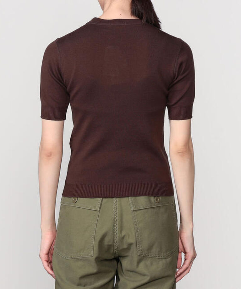 Morris & Sons「MORRIS & SONS | コットン 半袖ニットTシャツ WOMEN」|ニット・セーター|