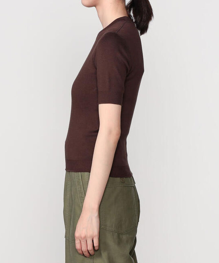 Morris & Sons「MORRIS & SONS | コットン 半袖ニットTシャツ WOMEN」|ニット・セーター|