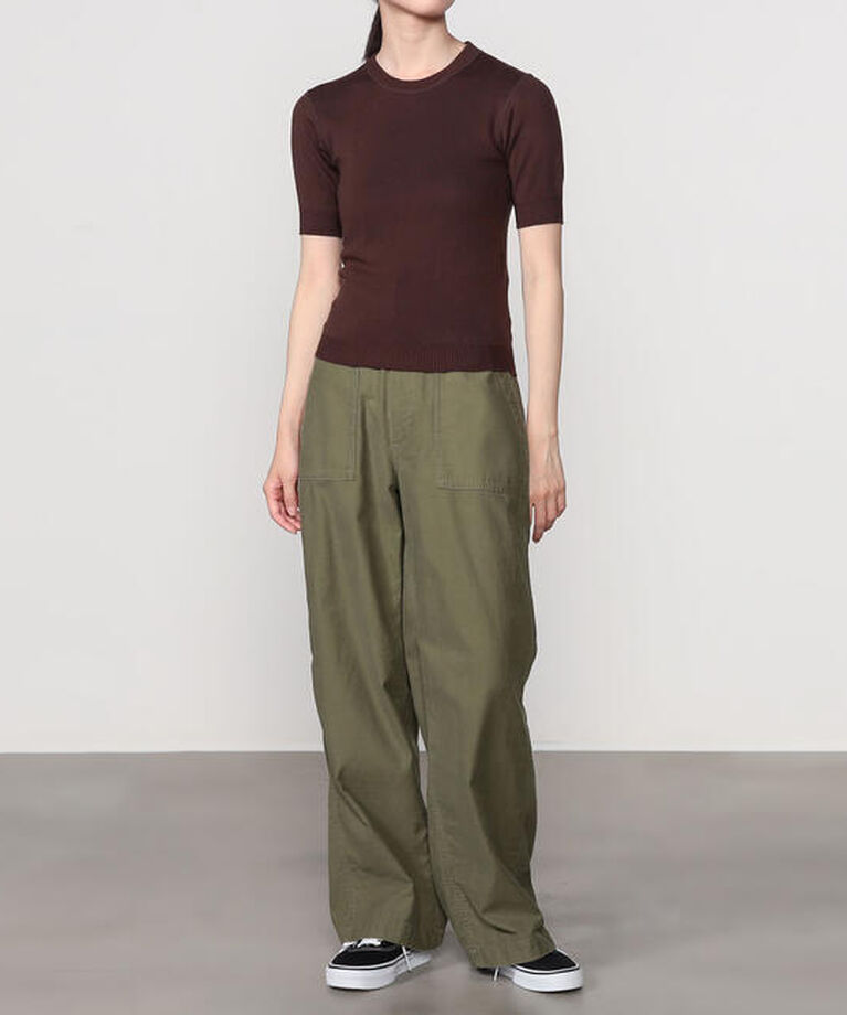 Morris & Sons「MORRIS & SONS | コットン 半袖ニットTシャツ WOMEN」|ニット・セーター|