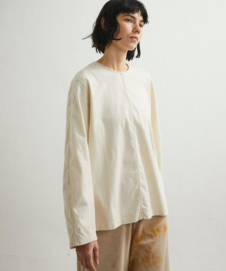 unfil「unfil | コットンジャージー ガーメントダイクルーネックTシャツ WOMEN」|Tシャツ・カットソー|ECRU