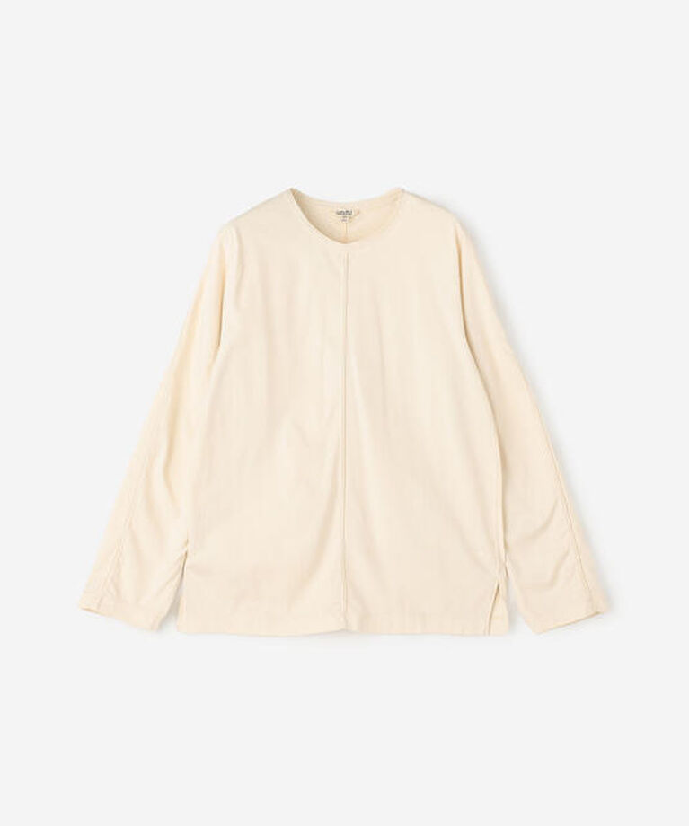 unfil「unfil | コットンジャージー ガーメントダイクルーネックTシャツ WOMEN」|Tシャツ・カットソー|