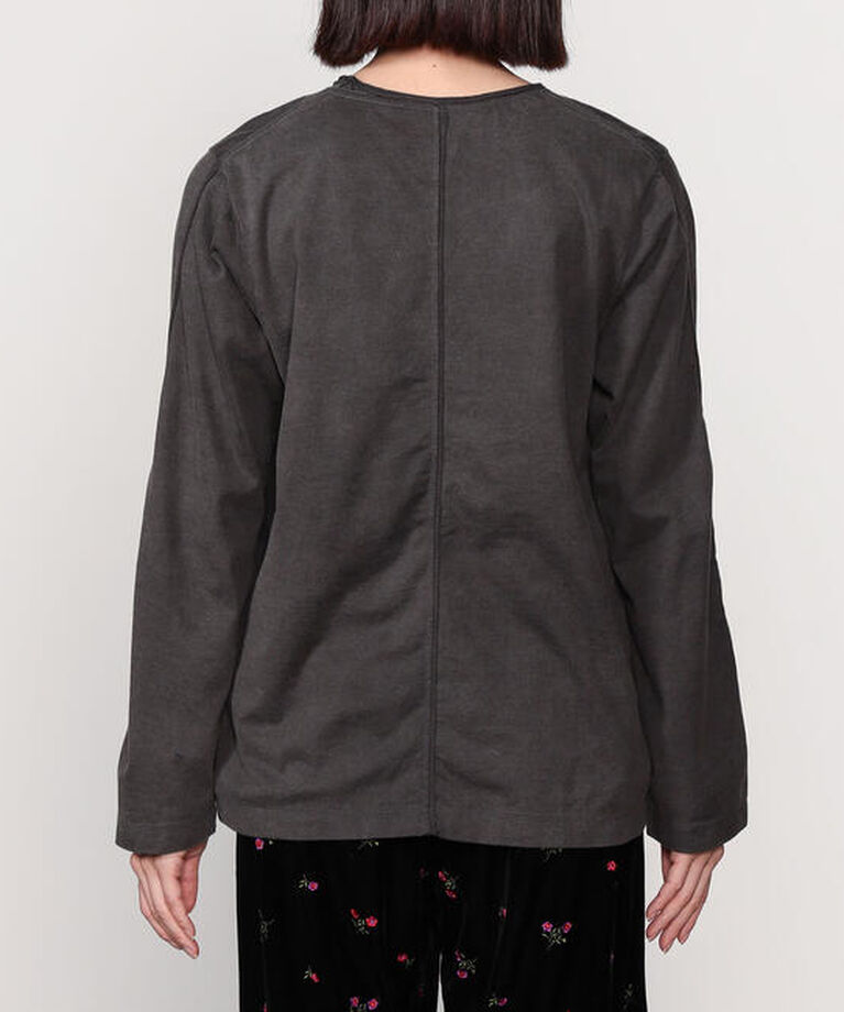 unfil「unfil | コットンジャージー ガーメントダイクルーネックTシャツ WOMEN」|Tシャツ・カットソー|