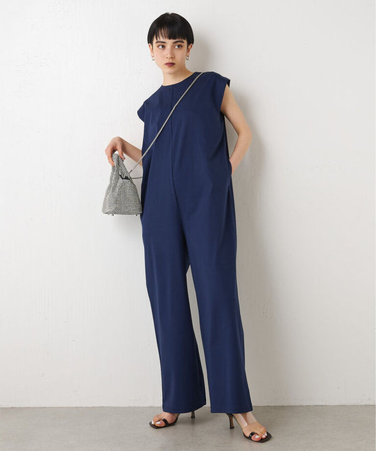 THE PAUSE「【THE PAUSE】ショルダータックジャンプスーツ」|ワンピース|ネイビー