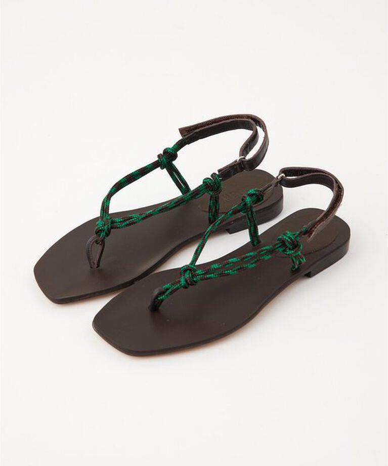 Hoaw.「【Hoaw.】ロープフラットサンダル」|ロングブーツ|